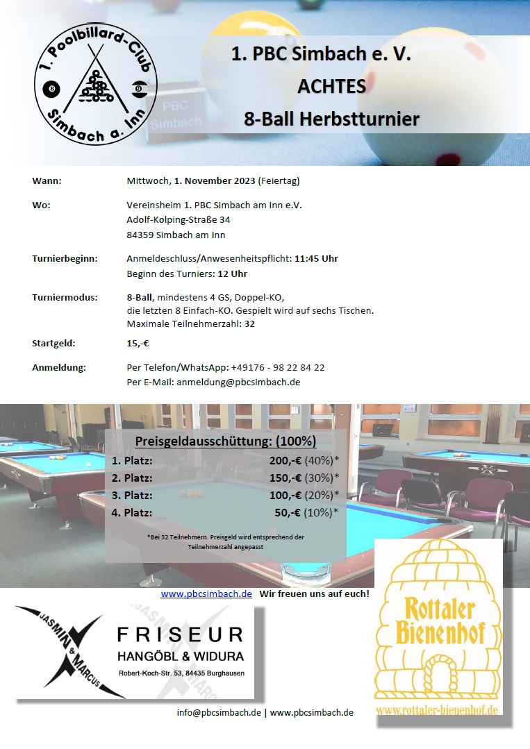 Herbst Turnier 1.PBC Simbach am Inn Plakat JPG